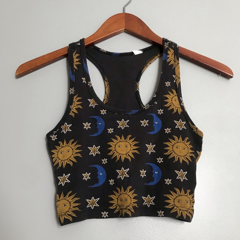 Sun & Moon crop top tank.
